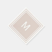 Moderne Stijlvolle Blush Aangepaste Monogram Servetten (Hoek)