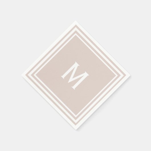 Moderne Stijlvolle Blush Aangepaste Monogram Servetten (Hoek)