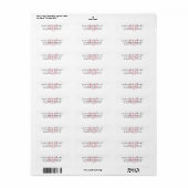 Moderne, stijlvolle Blush Pink Brush Monogram Etiket (Full Sheet)