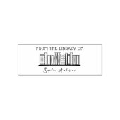 Moderne stijlvolle boeken Aangepaste naam biblioth Zelfinktende Stempel (Design)