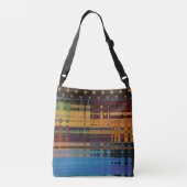 Moderne stijlvolle bohemian boekentas canvas tas h (Achterkant)