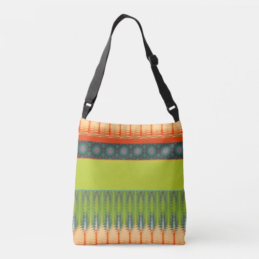 Moderne stijlvolle bohemian canvas tas initialen s (Achterkant)