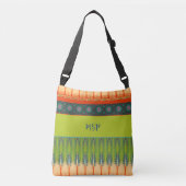 Moderne stijlvolle bohemian canvas tas initialen s (Voorkant)