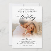 Moderne Stijlvolle Boho Trouwfoto Kaart (Voorkant)