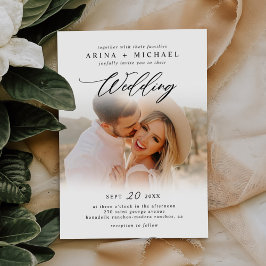 Moderne Stijlvolle Boho Trouwfoto Kaart