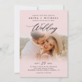 Moderne Stijlvolle Boho Trouwfoto Kaart (Voorkant)