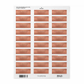 Moderne stijlvolle bronzen retouradreslabel voor b etiket (Full Sheet)