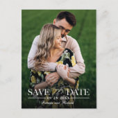 Moderne , stijlvolle bruiloft bespaart de datum fo briefkaart (Voorkant)
