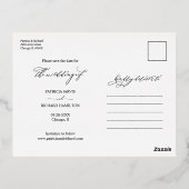 Moderne , stijlvolle bruiloft bespaart de datum fo folie feestdagen briefkaart (Achterkant)