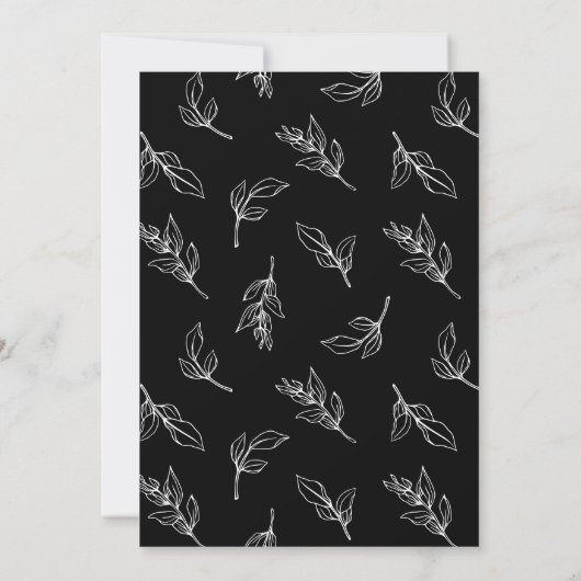 Moderne , stijlvolle bruiloft bespaart de datum fo kaart (Achterkant)