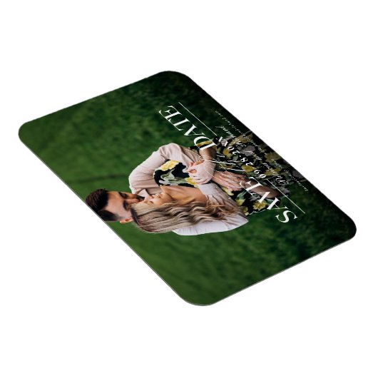 Moderne , stijlvolle bruiloft bespaart de datum fo magneet (Rechterzijde)