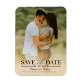 Moderne , stijlvolle bruiloft bespaart de datum fo magneet (Verticaal)