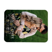 Moderne , stijlvolle bruiloft bespaart de datum fo magneet (Horizontaal)