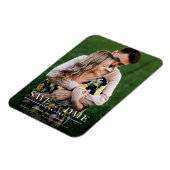 Moderne , stijlvolle bruiloft bespaart de datum fo magneet (Linkerzijde)