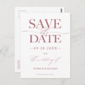 Moderne, stijlvolle bruiloft bespaart de datum waa briefkaart (Voorkant / Achterkant)