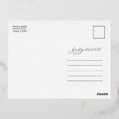 Moderne, stijlvolle bruiloft bespaart de datum waa folie feestdagen briefkaart (Achterkant)