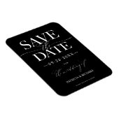 Moderne, stijlvolle bruiloft bespaart de datum waa magneet (Rechterzijde)
