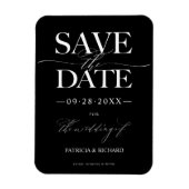 Moderne, stijlvolle bruiloft bespaart de datum waa magneet (Verticaal)