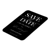 Moderne, stijlvolle bruiloft bespaart de datum waa magneet (Linkerzijde)