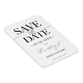 Moderne, stijlvolle bruiloft bespaart de datum waa magneet (Rechterzijde)