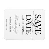 Moderne, stijlvolle bruiloft bespaart de datum waa magneet (Horizontaal)