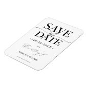 Moderne, stijlvolle bruiloft bespaart de datum waa magneet (Linkerzijde)