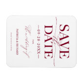 Moderne, stijlvolle bruiloft bespaart de datum waa magneet (Horizontaal)