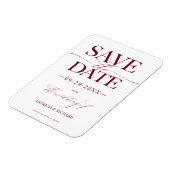 Moderne, stijlvolle bruiloft bespaart de datum waa magneet (Linkerzijde)