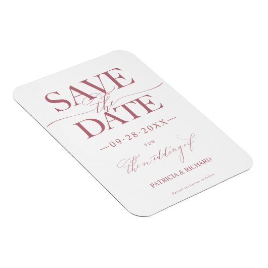 Moderne, stijlvolle bruiloft bespaart de datum waa magneet (Rechterzijde)