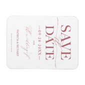 Moderne, stijlvolle bruiloft bespaart de datum waa magneet (Horizontaal)