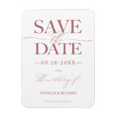 Moderne, stijlvolle bruiloft bespaart de datum waa magneet (Verticaal)