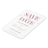 Moderne, stijlvolle bruiloft bespaart de datum waa magneet (Linkerzijde)