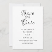 Moderne Stijlvolle Bruiloft Bewaar de Datum Niet F Kaart (Voorkant)