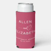 Moderne Stijlvolle Bruiloft Monogram Custom Bier Seltzer Blikjeskoeler (Seltzer Voorkant)