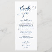 Moderne stijlvolle bruiloft receptie dank u kaart (Voorkant)
