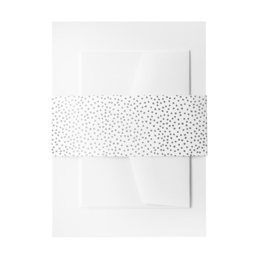 MODERNE STIJLVOLLE BRUILOFT rustieke ZILVEREN SPOT Uitnodigingen Wikkel (Voorkant Voorbeeld)