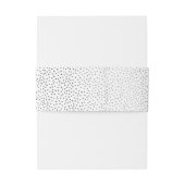 MODERNE STIJLVOLLE BRUILOFT rustieke ZILVEREN SPOT Uitnodigingen Wikkel (Achterkant Voorbeeld)