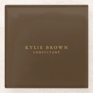 Moderne, stijlvolle, bruin Gold Professional Glazen Onderzetter