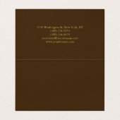 Moderne, stijlvolle, bruine goudprijs visitekaartje (Binnenkant ongevouwen)