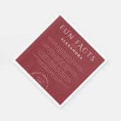 Moderne stijlvolle burgundy monochrome feiten brui servet (Hoek)