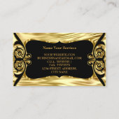 Moderne stijlvolle Business Deco Gold Black Visitekaartje (Achterkant)