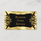 Moderne stijlvolle Business Deco Gold Black Visitekaartje (Voorkant)