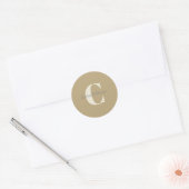Moderne stijlvolle Calligrafie, monogrammen, Gold Ronde Sticker (Envelop)