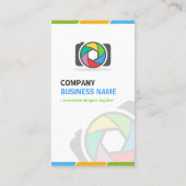 Moderne, stijlvolle camera-Logo fotograaf Visitekaartje (Achterkant)