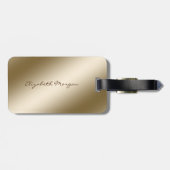 Moderne Stijlvolle Chic Gouden Olifant-Personalize Bagagelabel (Achterkant horizontaal)