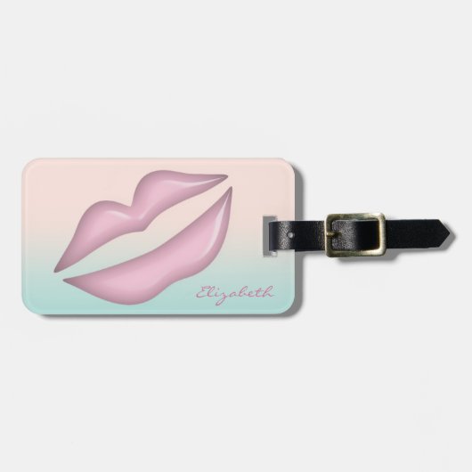 Moderne Stijlvolle Chic - Lippen,Persoonlijk Bagagelabel (Voorkant horizontaal)
