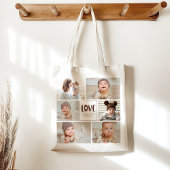 Moderne stijlvolle chique Photo Collage Liefde met Tote Bag