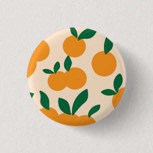 Moderne Stijlvolle Citrusvrucht Sinaasappels Patro Ronde Button 3,2 Cm