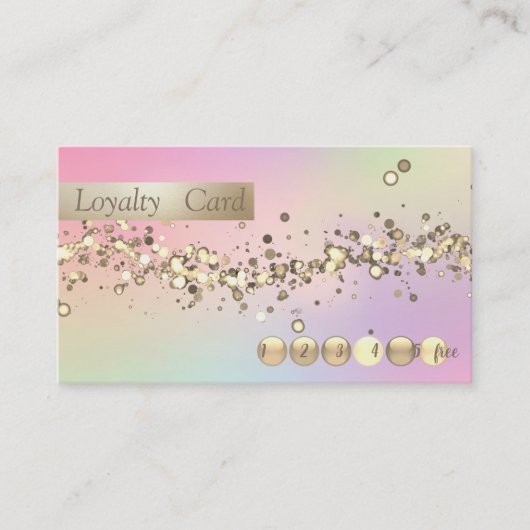 Moderne stijlvolle Confetti Holographic Loyalty Ka (Voorkant)