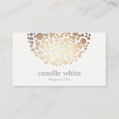 Moderne stijlvolle cosmetologie voor gouden cirkel visitekaartje (Voorkant)